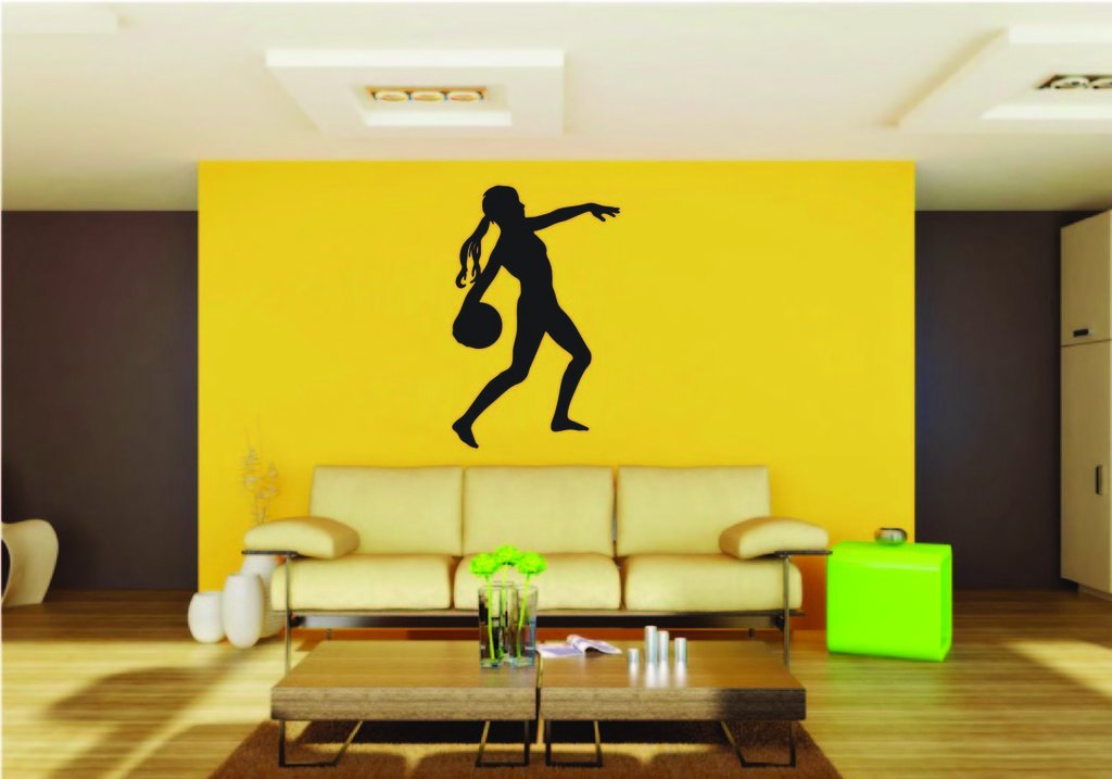 Picniva Soccer Girl Style 7a Removable Vinyl Wall Decal