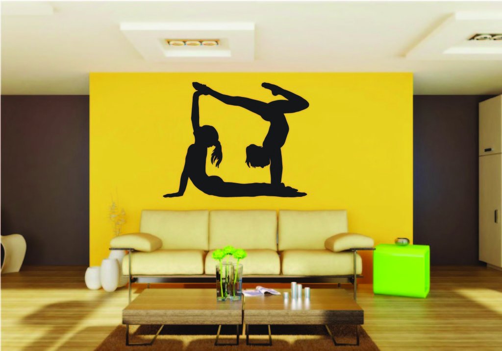 Picniva Gymnasts Style 1 Removable Vinyl Wall Decal