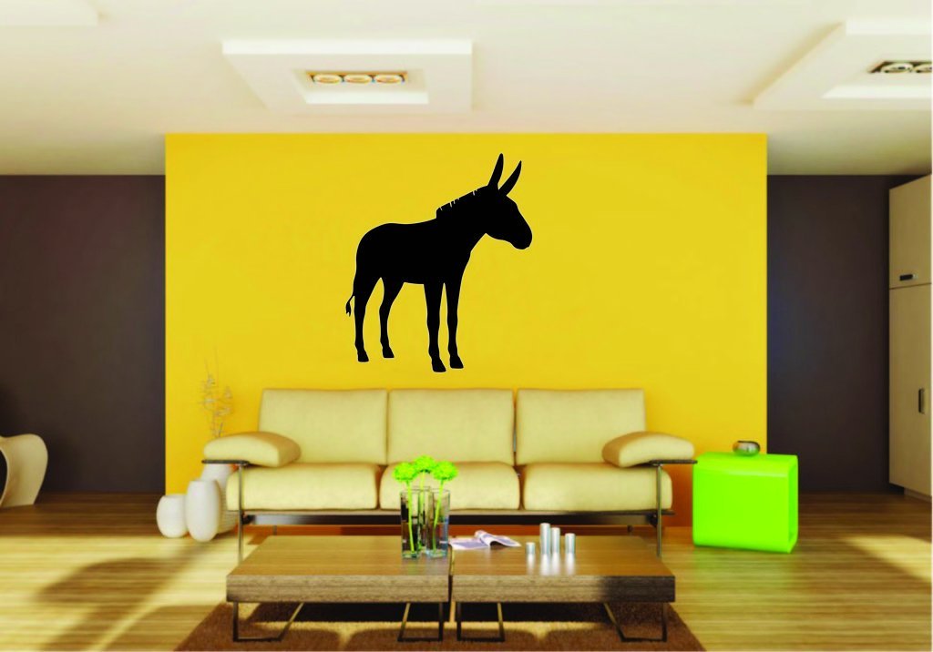 Picniva Donkey Sty10 Vinyl Wall Decal, Approx 22 x 25.95 in, Removable
