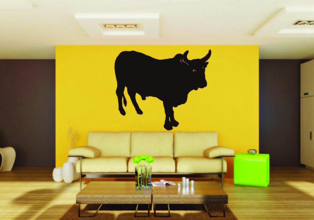 Picniva Cattle Sty11 Vinyl Wall Decal, Approx 22 x 19.8 in, Removable