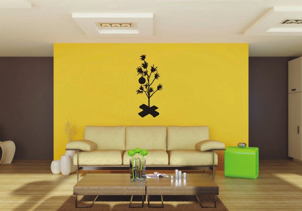 Picniva Christmas Tree Sty8 Vinyl Wall Decal, Approx 22 x 51.46 in