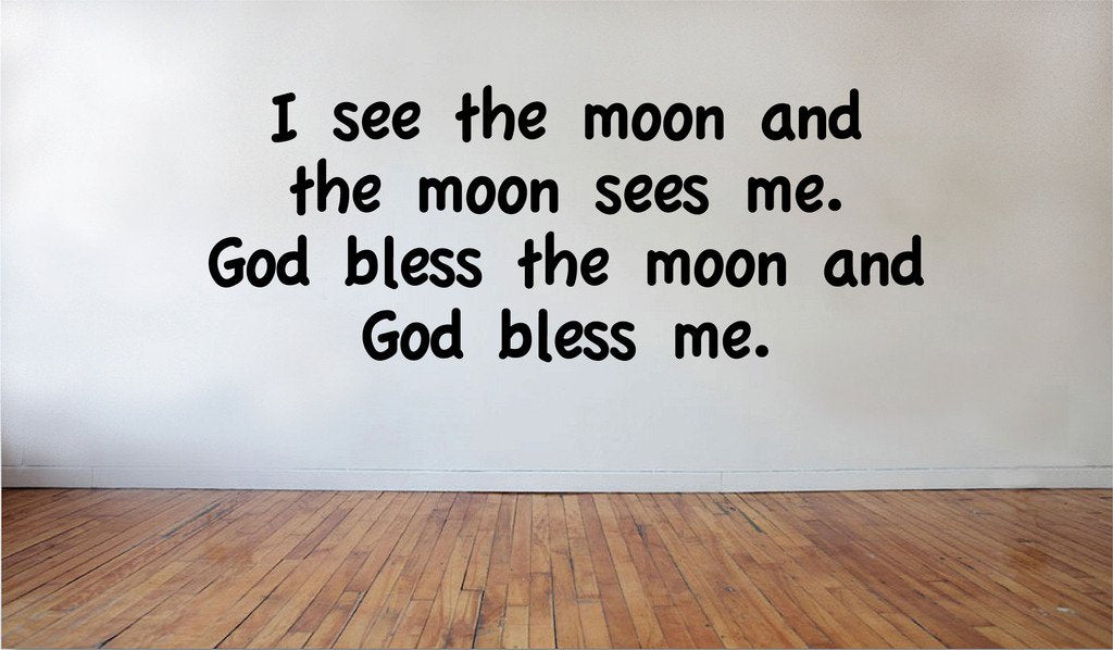 Picniva I See the Moon Removable Vinyl Wall Decal, 23 x 9 in