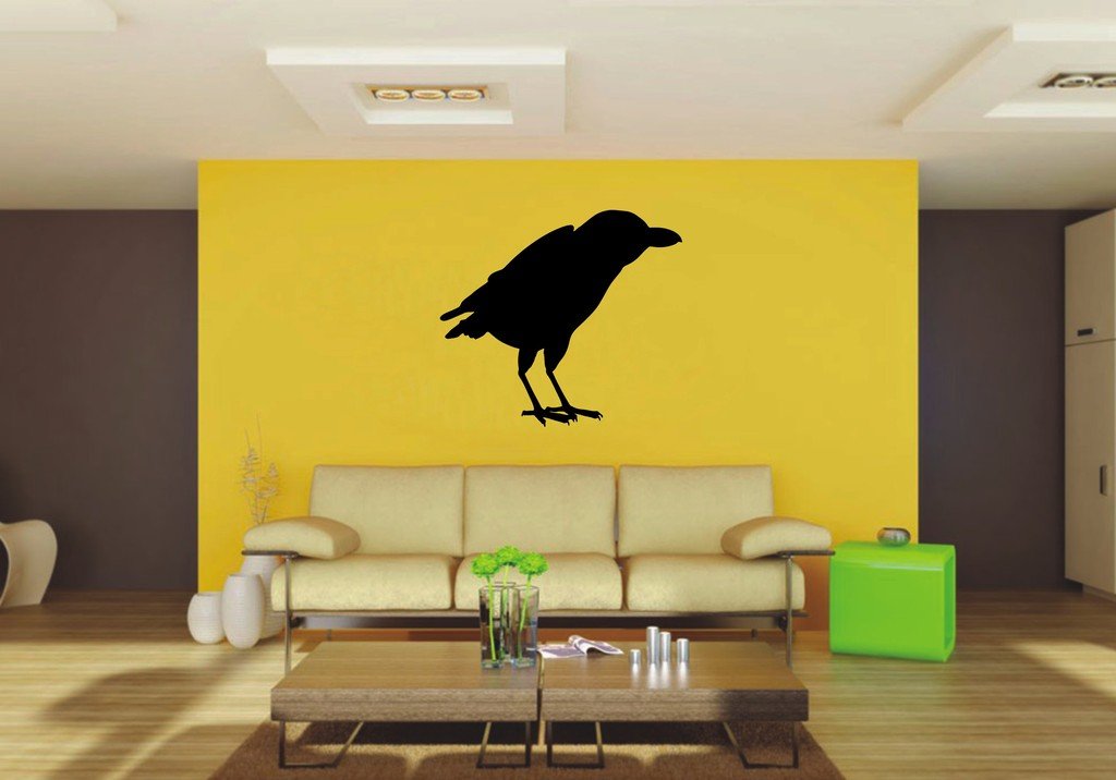 Picniva Raven Sty1a Vinyl Wall Decal, Approx 22 x 19.71 in, Removable