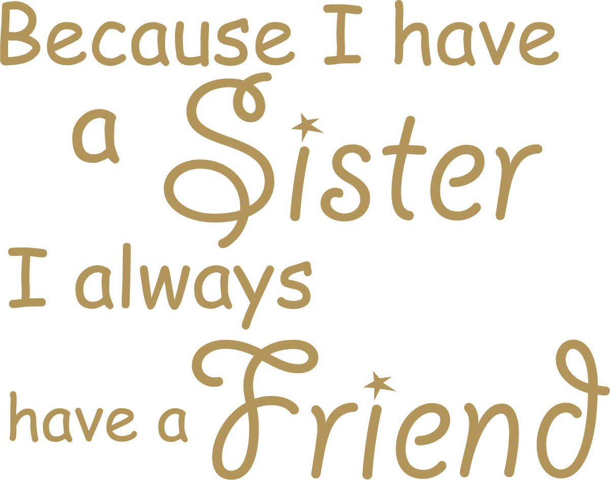 Decaltor Sisters Friends Kid Room Sports DecorQuotes Sayings Words Art Decor Lettering Vinyl Wall Art Inspirational Uplifting