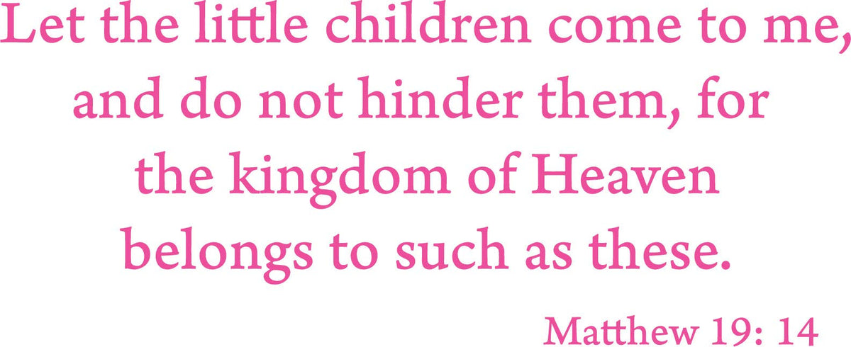 Decaltor Matthew 19:14 Bible Verse Vinyl Wall Decal, Home Decor