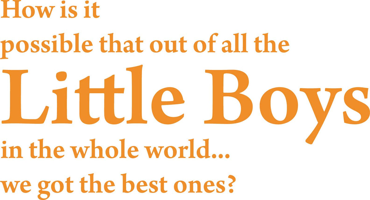 Decaltor Little Boys Quote Vinyl Wall Decal