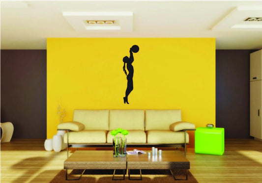 Picniva Soccer Girl Style 17a Removable Vinyl Wall Decal