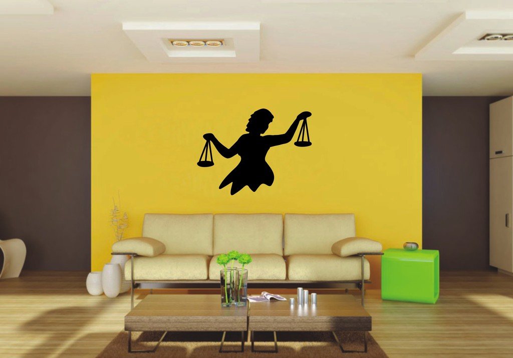 Picniva 22x16.67 Libra Style 4 Vinyl Wall Decal Zodiac Astrology