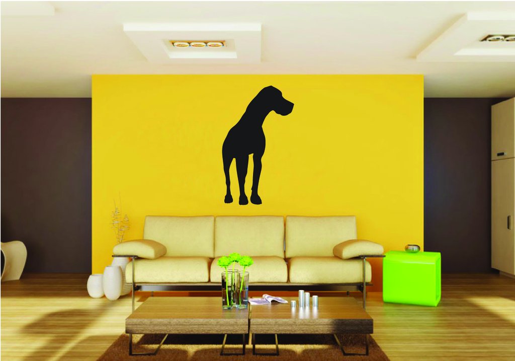 Picniva Great Dane Dog Style 21a Removable Vinyl Wall Decal
