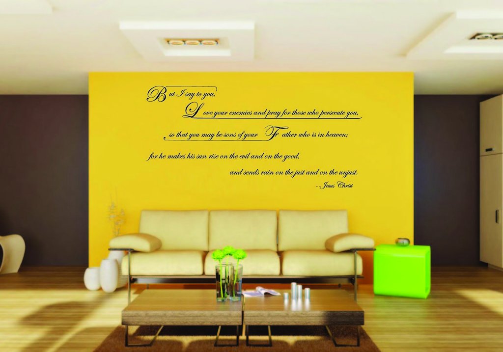 Picniva Love Your Enemies Scripture Removable Vinyl Wall Decal