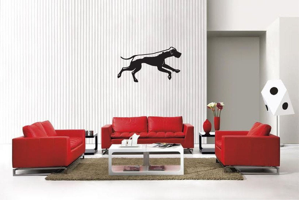 Picniva Matte Black Great Dane Style 5 Vinyl Wall Decal Canine Decor