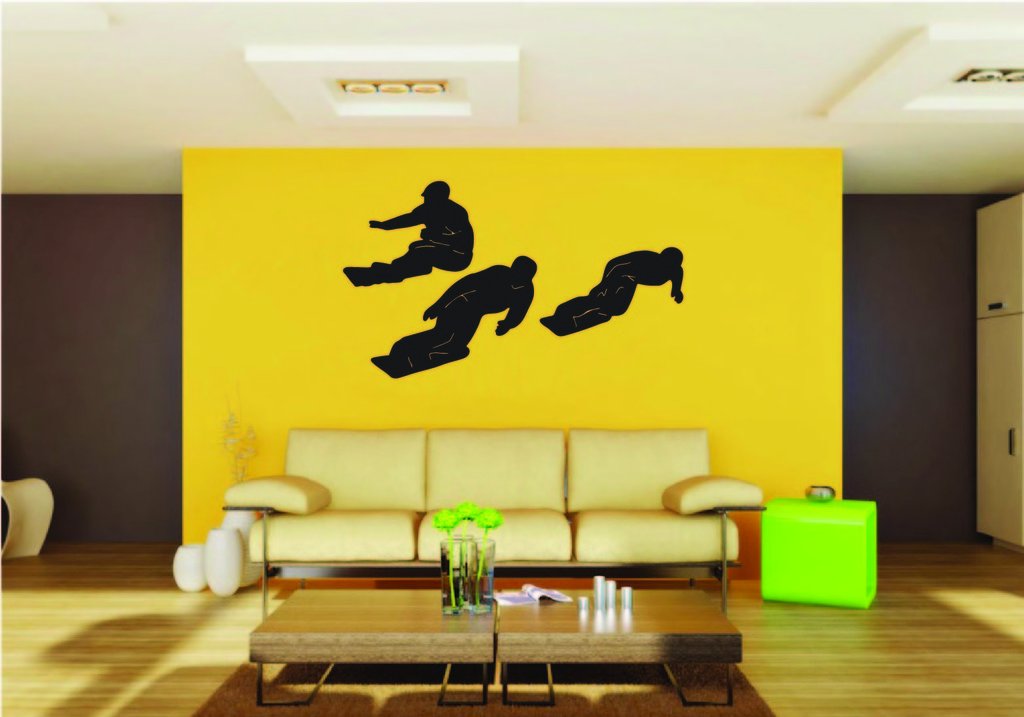 Picniva Snowboard Style 3 Removable Vinyl Wall Decal