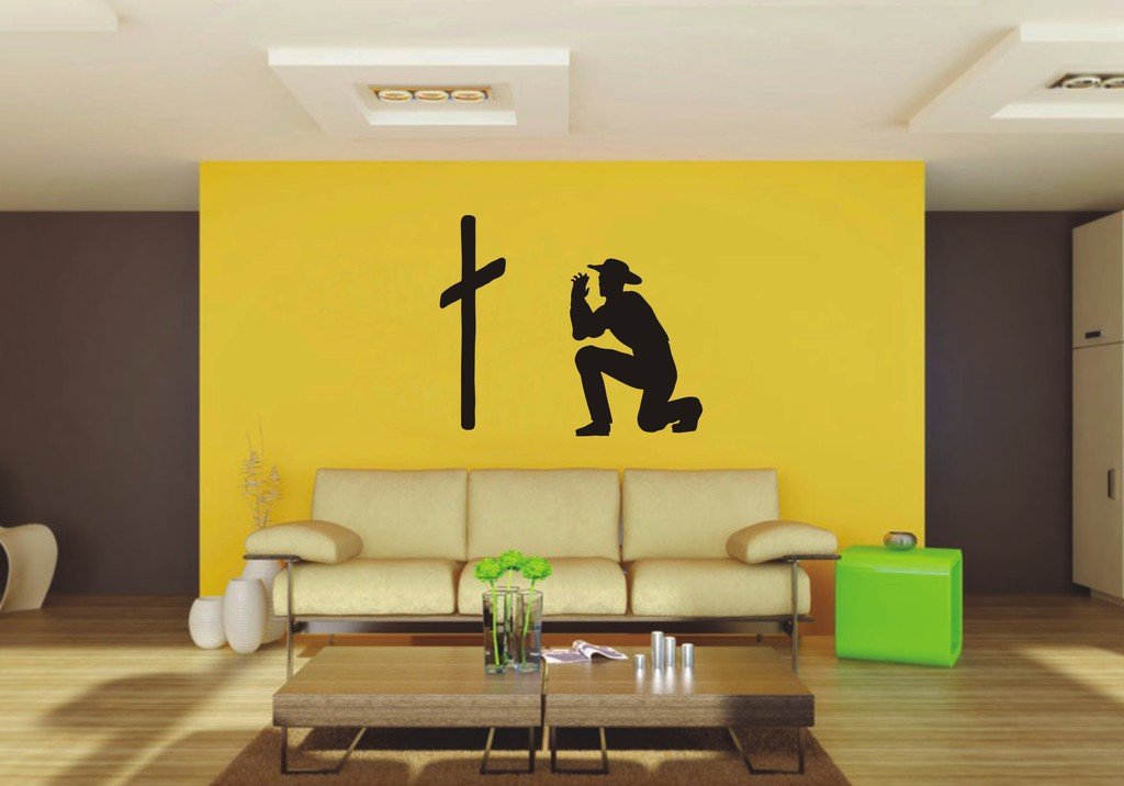 Picniva Cowboy Sty17 Vinyl Wall Decal, Approx 22 x 18.5 in, Removable