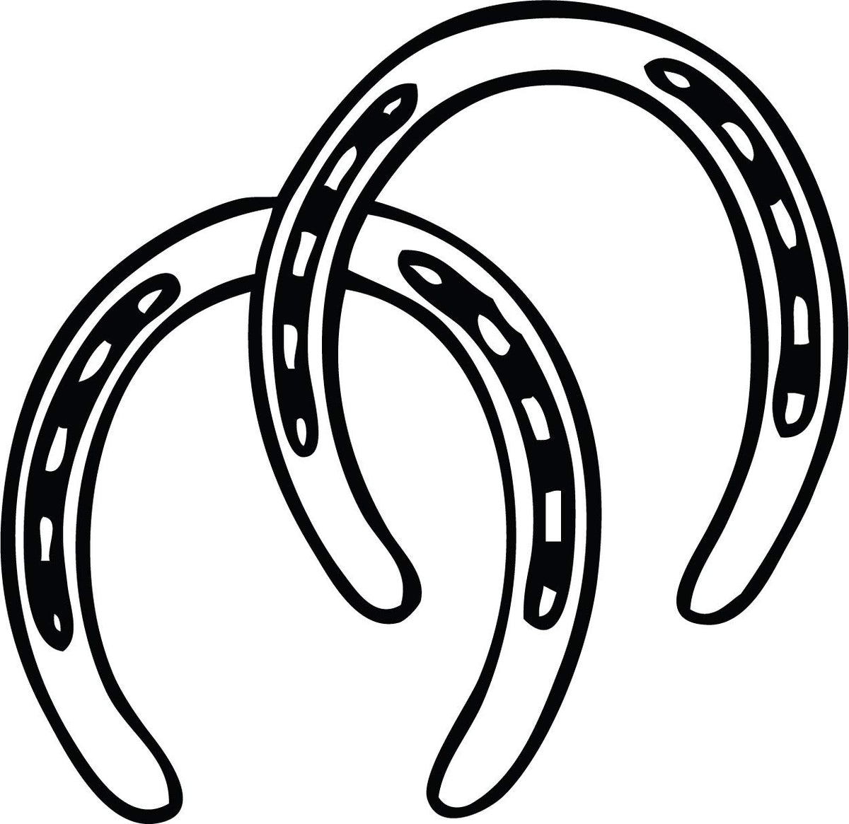 Decaltor Horseshoes Vinyl Decal for Car Window Laptop, 5 in