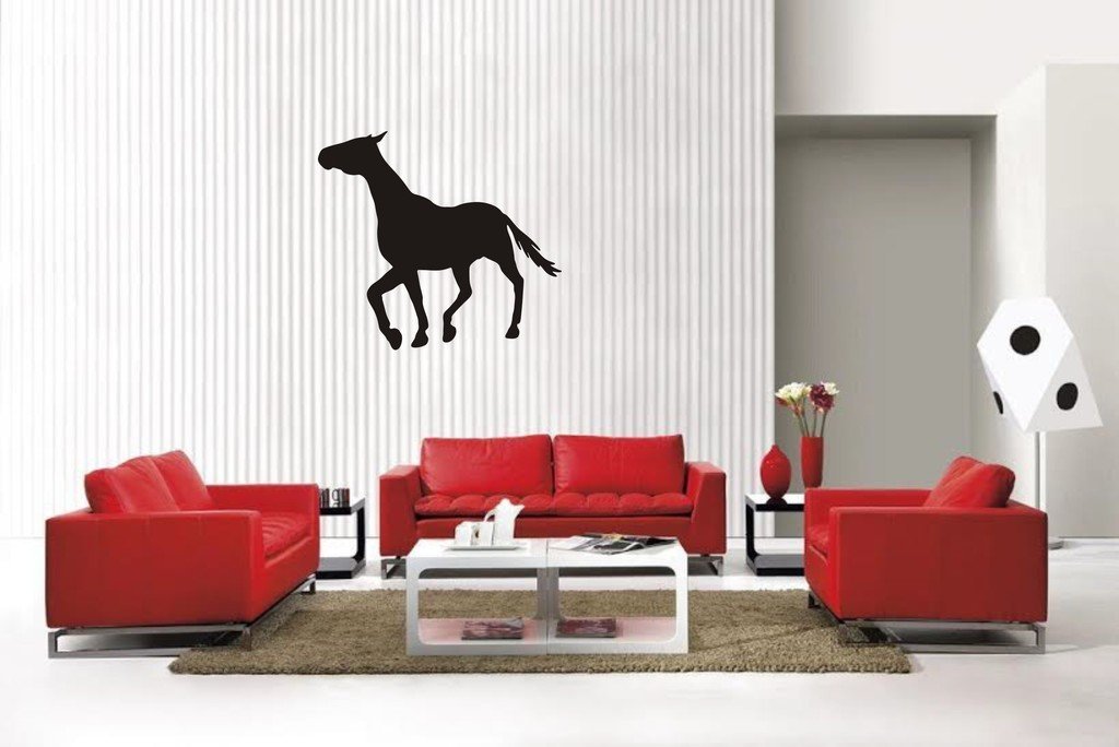 Picniva Matte Black Horse Style 78 Vinyl Wall Decal Equestrian Ranch Decor