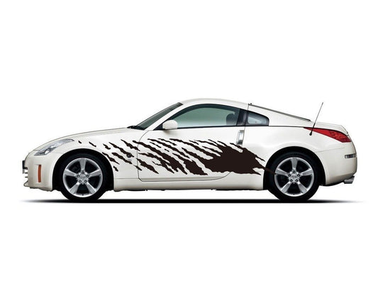 Picniva sty339 Racing Car Body Side Stripes Sticker Decal 2 Pcs