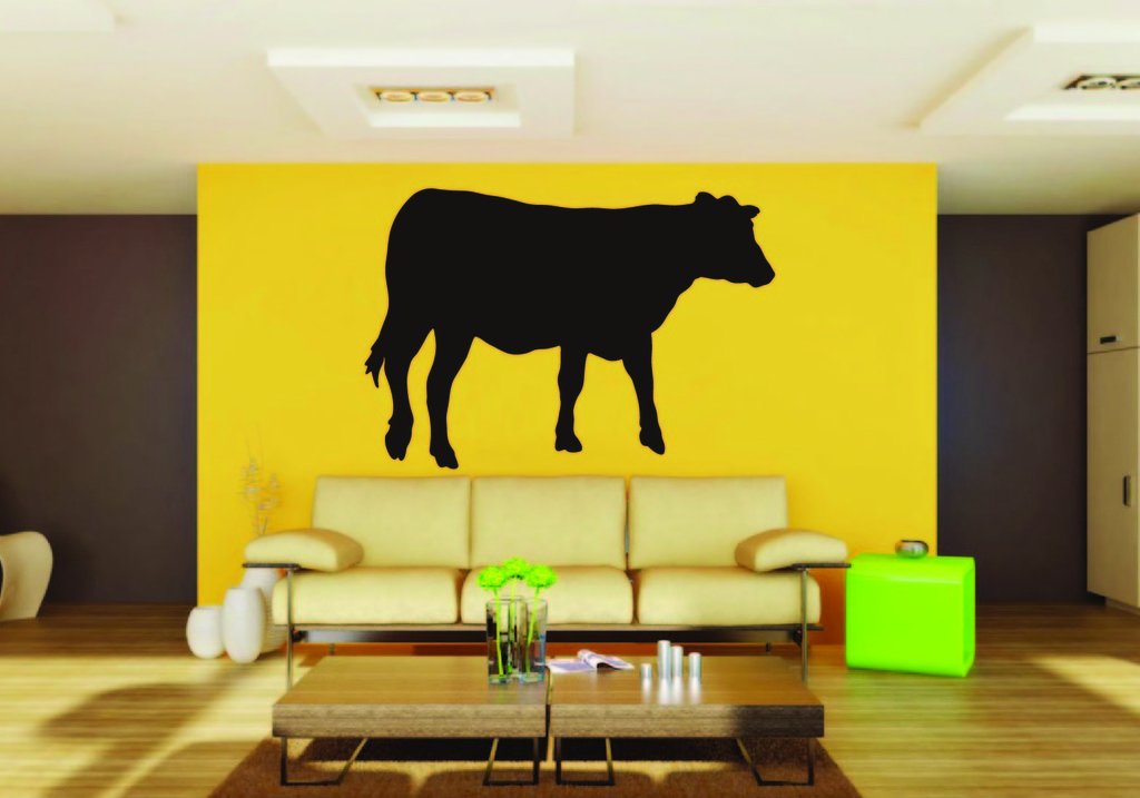 Picniva Cow Sty66 Vinyl Wall Decal, Approx 22 x 15.4 in, Removable