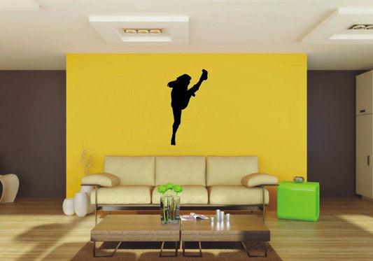 Picniva 22x41.27 snap Kick Vinyl Wall Decal Figure