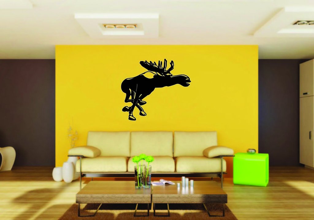 Picniva Moose Style 7 Removable Vinyl Wall Decal