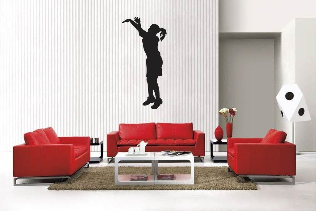 Picniva Matte Black Basketball Style 9 Vinyl Wall Decal Sports Decor