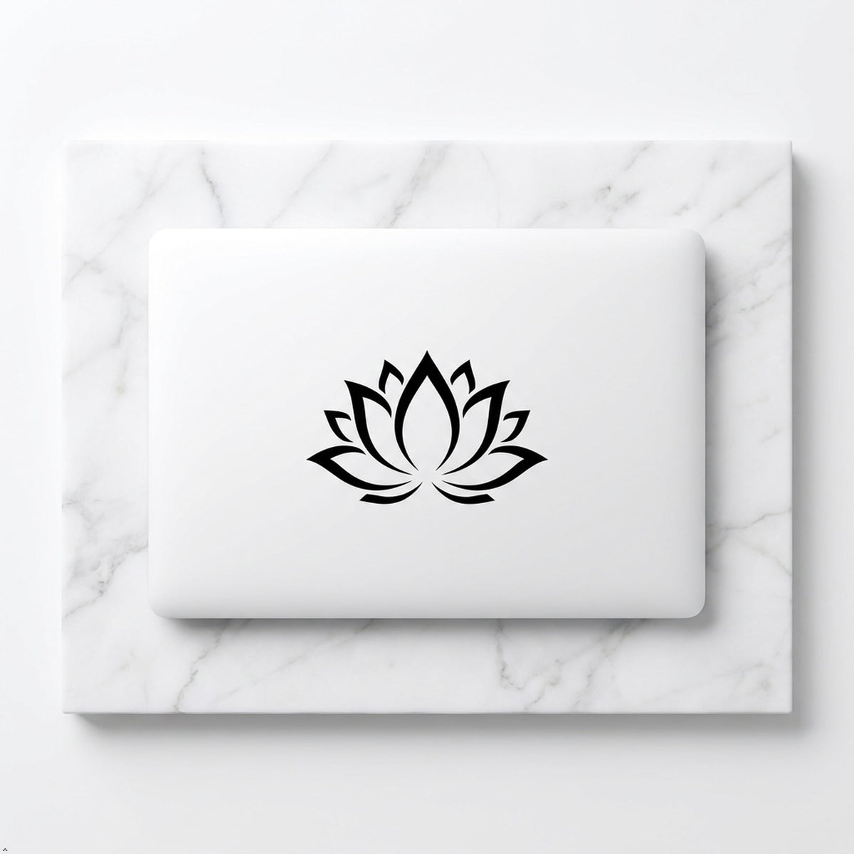 Decaltor Lotus Flower #2 5 in Vinyl Decal Laptop Bumper Wall