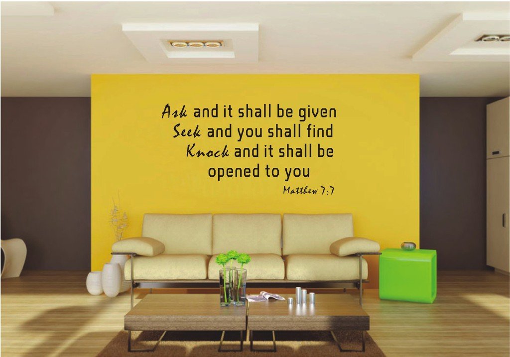 Picniva Ask Seek Knock Matthew Bible Quote Wall Decal