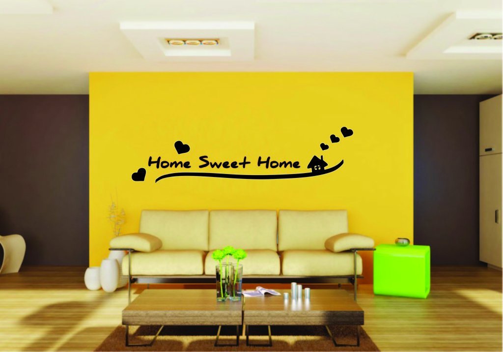 Picniva Home Sweet Quote Vinyl Wall Decal, Approx 22 x 5.72 in, Removable