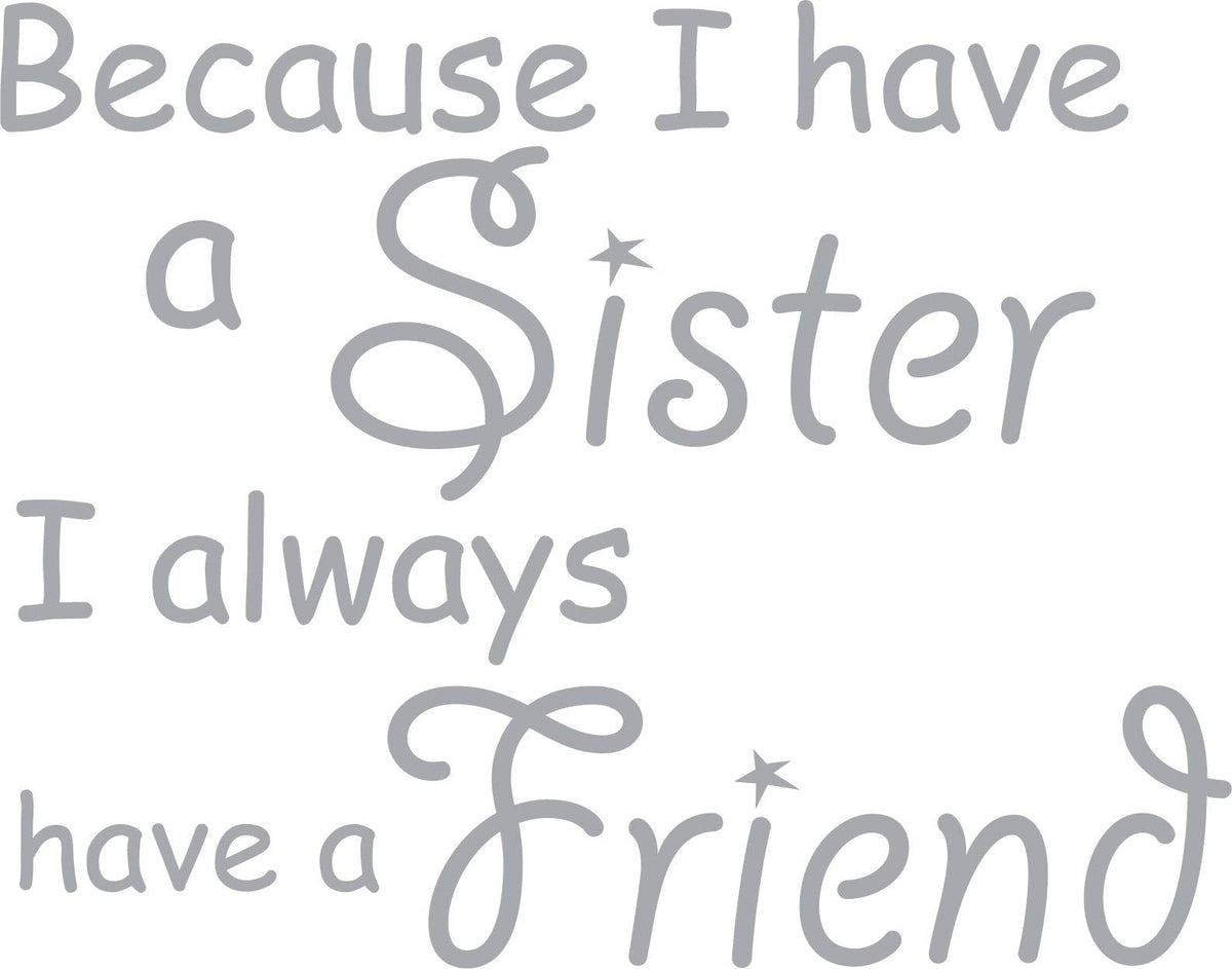 Decaltor Sisters Friends Kid Room Sports DecorQuotes Sayings Words Art Decor Lettering Vinyl Wall Art Inspirational Uplifting