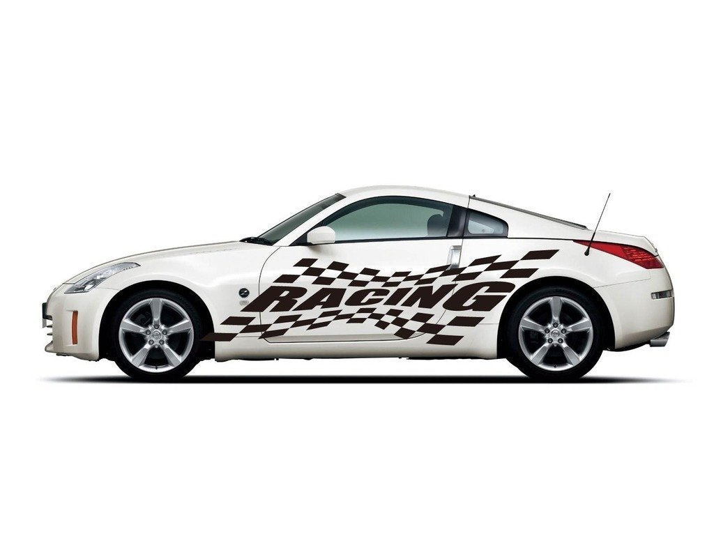 Picniva sty251 Racing Car Body Side Stripes Sticker Decal 2 Pcs