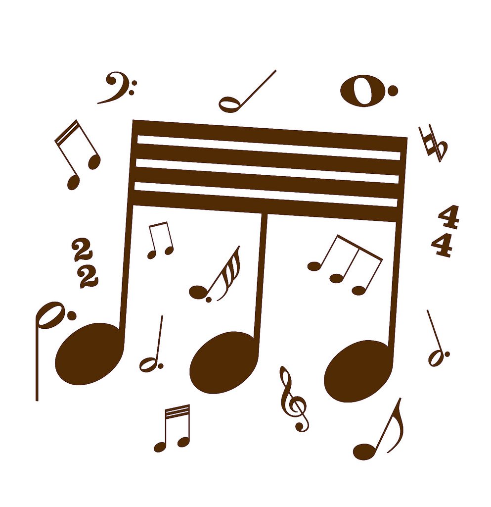 Picniva Beamed Sixty Fourth Notes Wall Decal for Musicians
