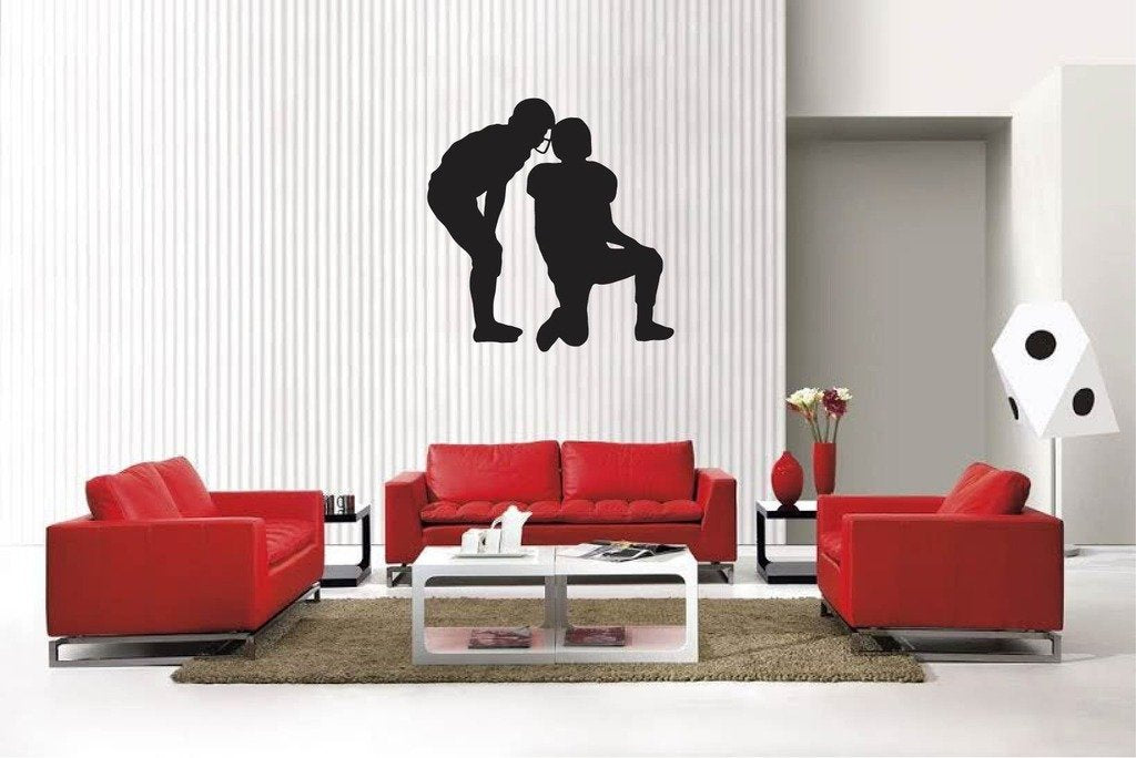 Picniva Matte Black Football Style 13a Vinyl Wall Decal Sports Decor