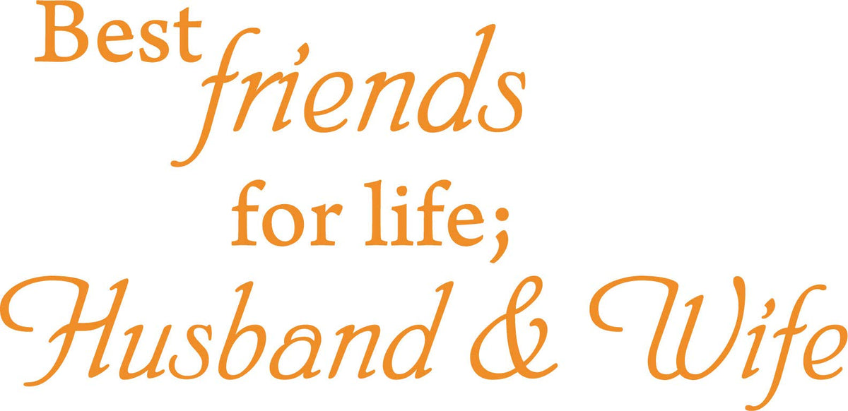 Decaltor Husband and Wife Quote Wall Decal