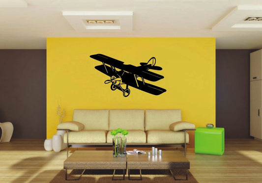 Picniva 22x12.38 Biplane Style 6 Vinyl Wall Decal Aviation