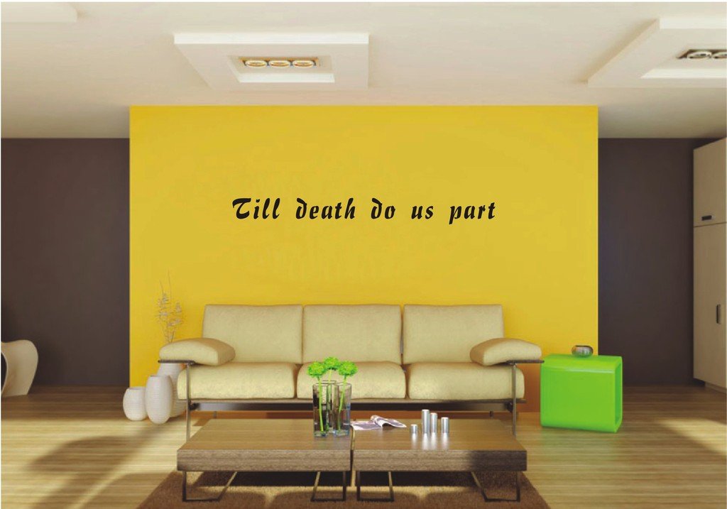 Picniva Till Death Do Us Part Quote Wall Decal, Lettering, Home Decor