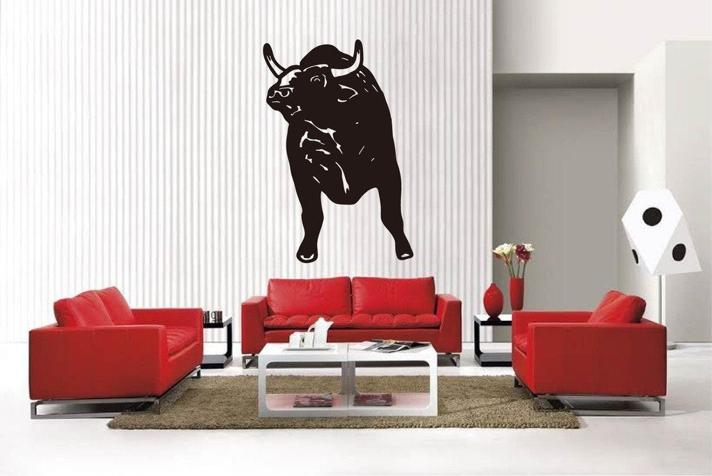 Picniva Matte Black Cattle Style 5 Vinyl Wall Decal Farm Ranch Decor