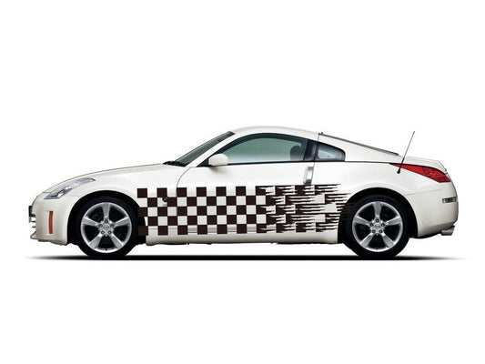 Picniva sty163 Racing Car Body Side Stripes Sticker Decal 2 Pcs