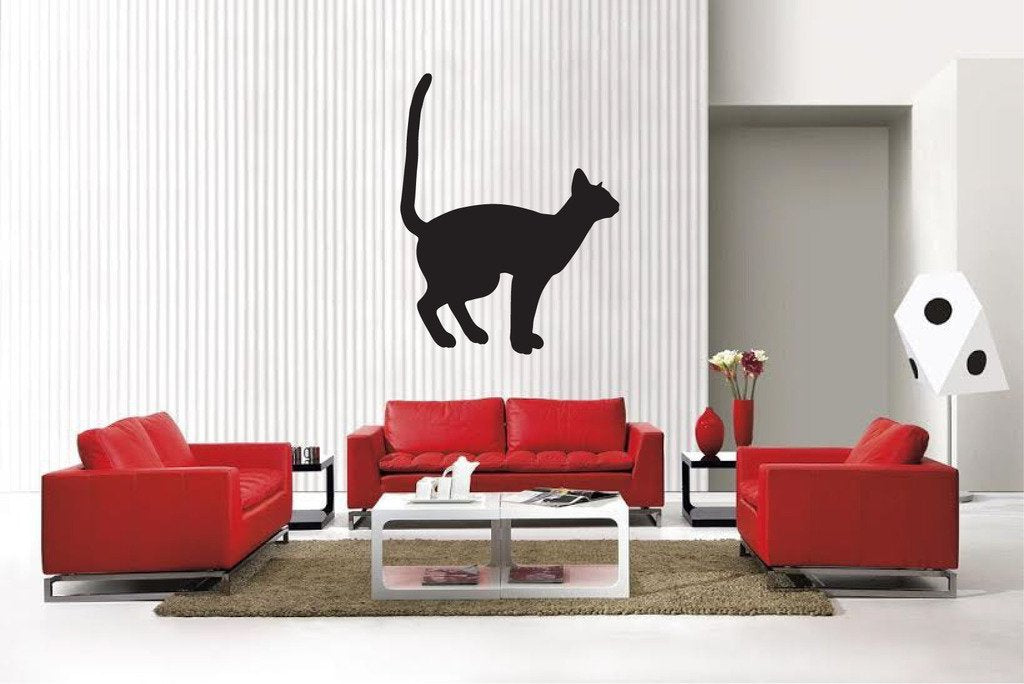 Picniva Matte Black Siamese Cat Style 5 Vinyl Wall Decal Pet Decor