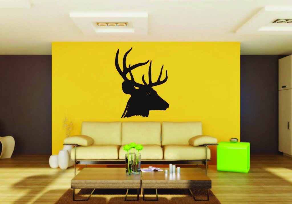 Picniva Deer Head Style 7 Removable Vinyl Wall Decal