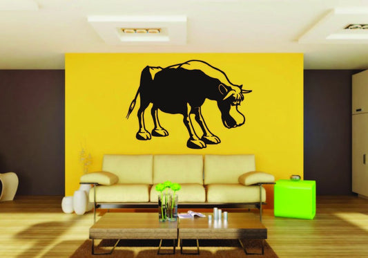 Picniva Bull Sty15 Vinyl Wall Decal, Approx 22 x 15.4 in, Removable
