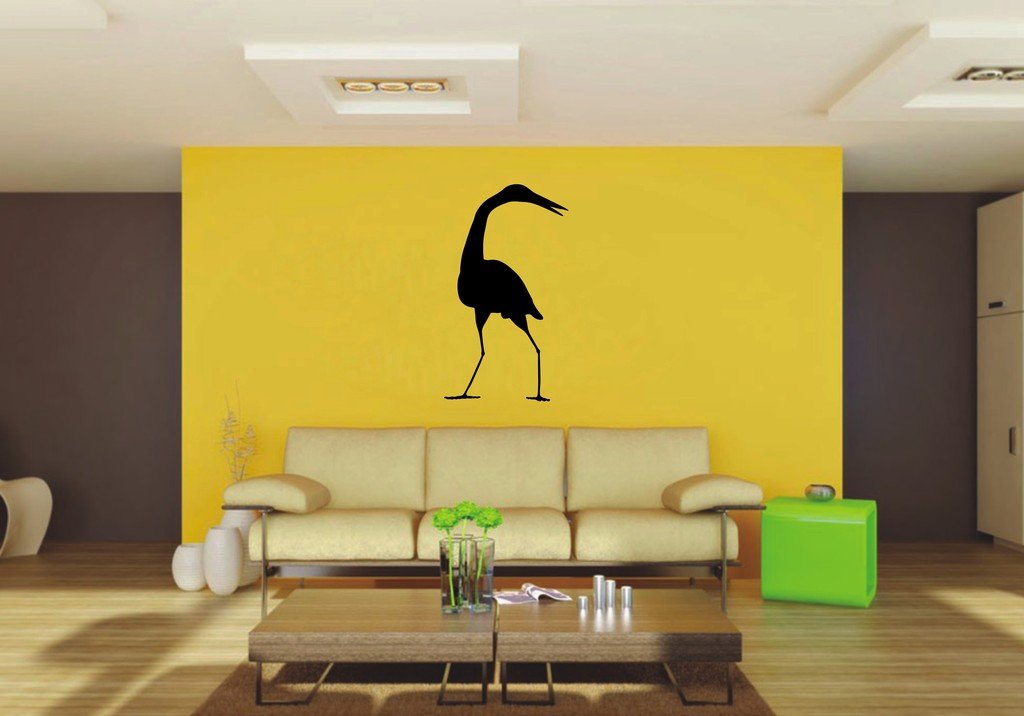 Picniva Egret Sty2 Vinyl Wall Decal, Approx 22 x 38.45 in, Waterproof
