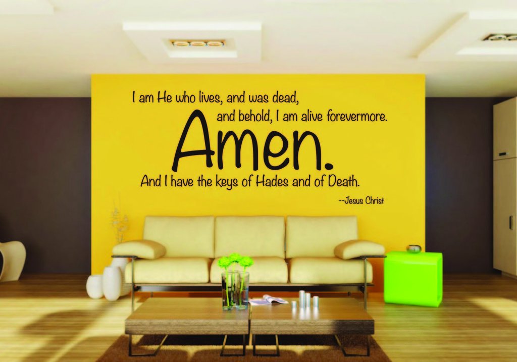 Picniva I Am He Who Lives Scripture Removable Vinyl Wall Decal