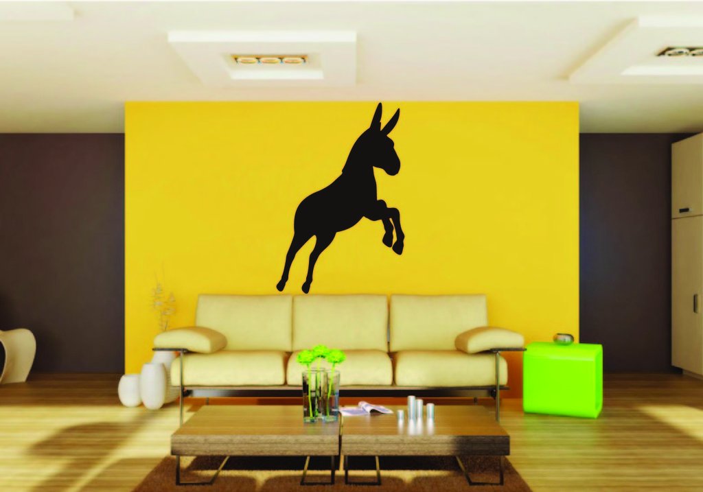 Picniva Donkey Sty13 Vinyl Wall Decal, Approx 22 x 33 in, Removable