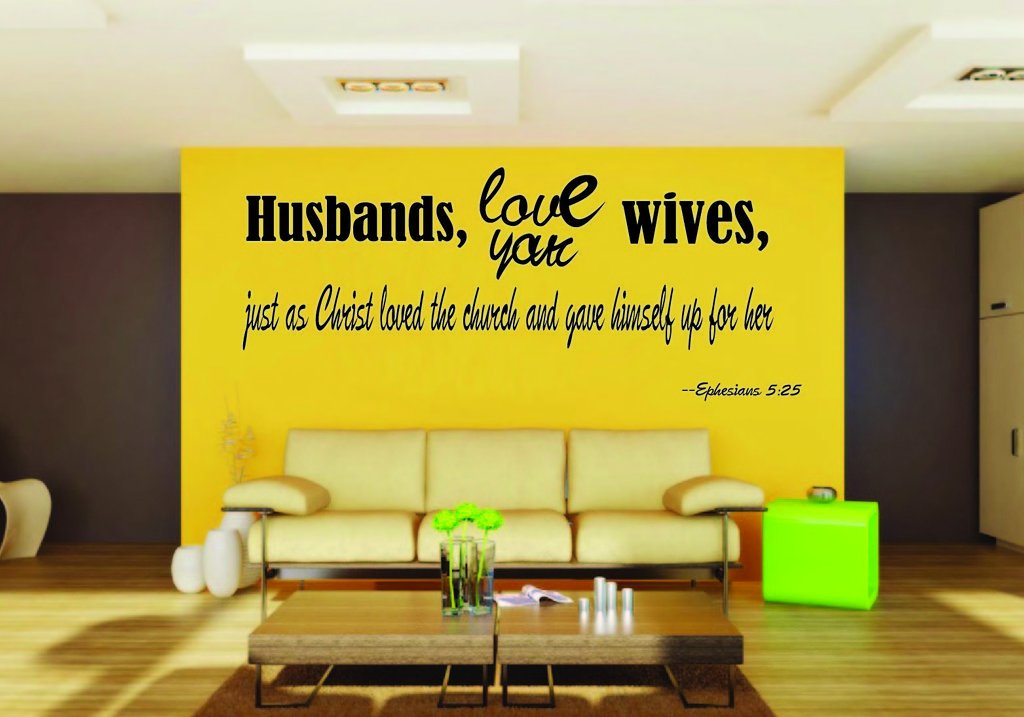 Picniva Ephesians 5:25 Scripture Removable Vinyl Wall Decal