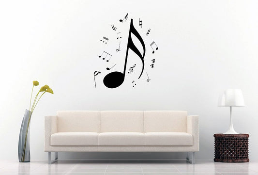 Picniva Sixteenth Note Music Symbols Wall Decal for Musicians