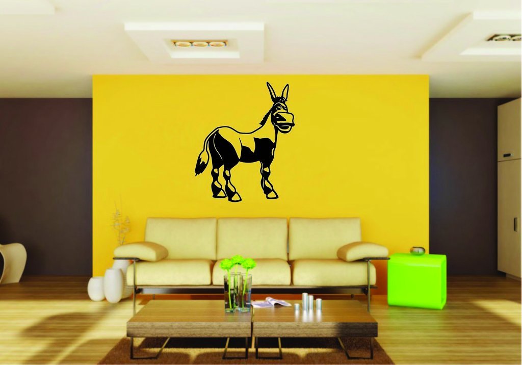 Picniva Donkey Sty5 Vinyl Wall Decal, Approx 22 x 26 in, Removable