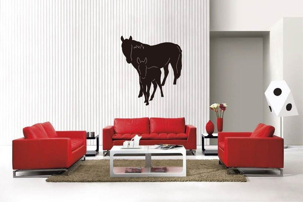 Picniva Matte Black Horse Style 13 Vinyl Wall Decal Equestrian Pet Decor