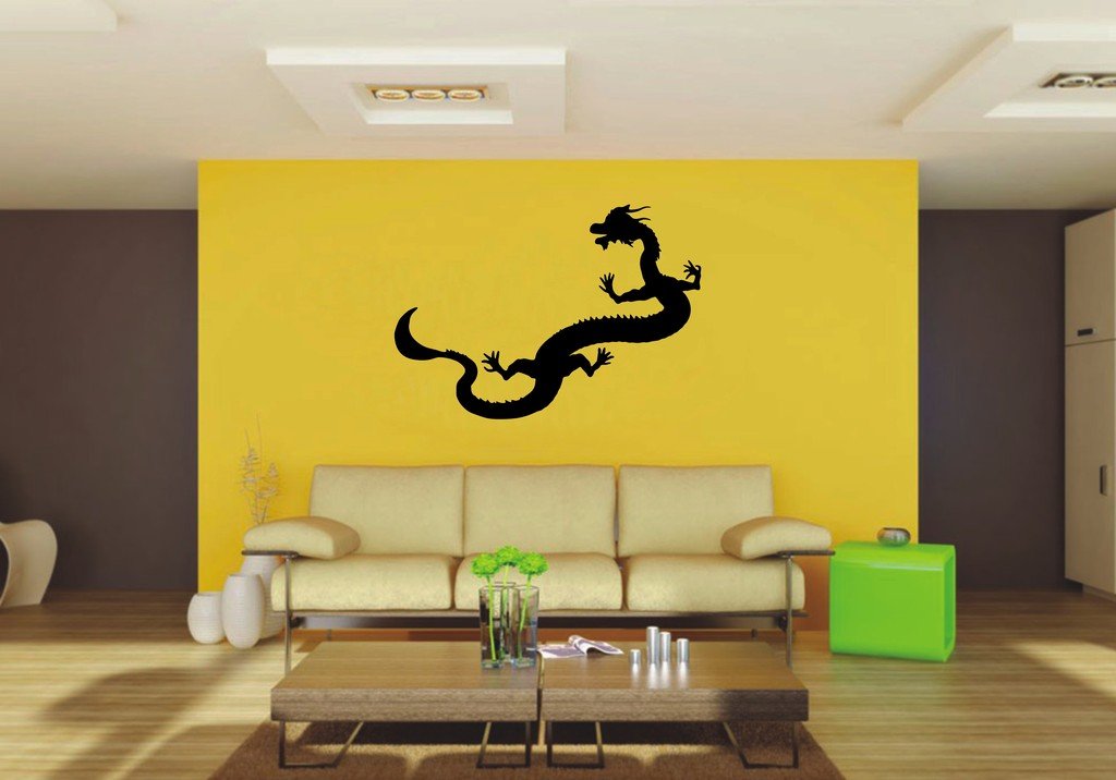Picniva 22x15.42 East Dragon Style 17 Vinyl Wall Decal Fantasy Decor