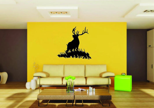 Picniva Elk Bull Style 4 Removable Vinyl Wall Decal