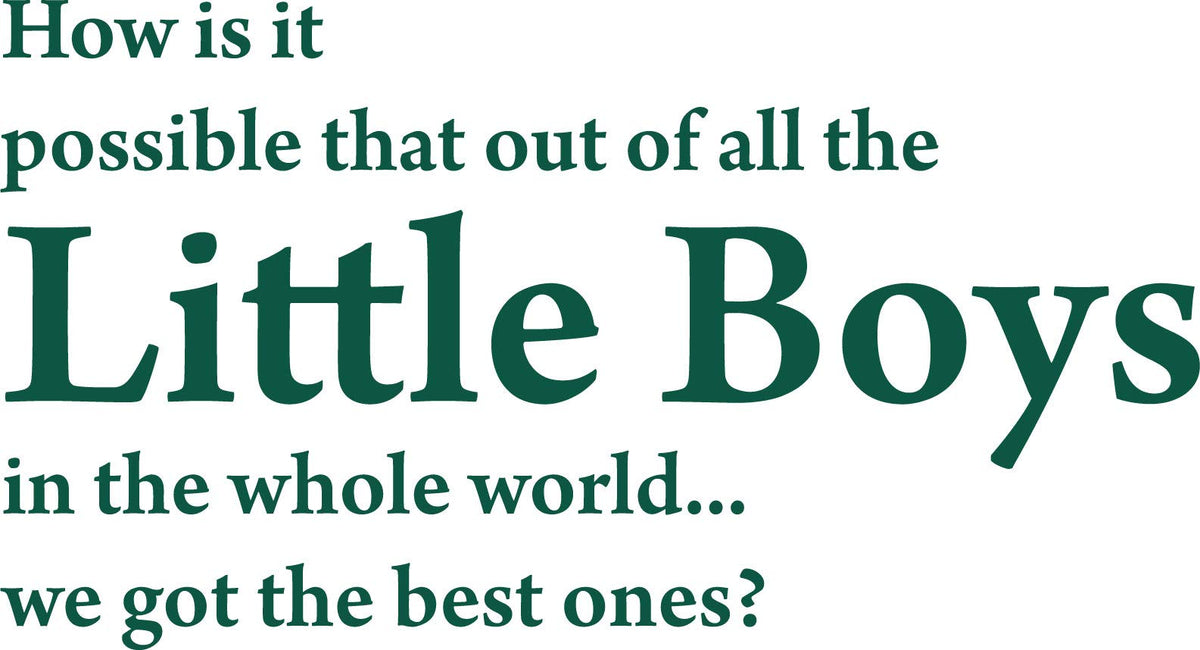 Decaltor Little Boys Quote Vinyl Wall Decal