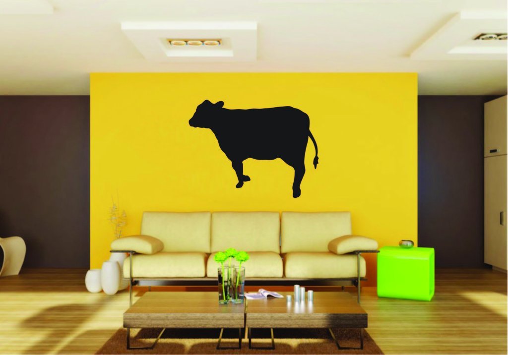 Picniva Cow Sty92 Vinyl Wall Decal, Approx 22 x 16.72 in, Removable